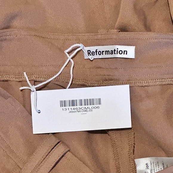 Reformation Jackson straight-leg trousers cargo pocket wide leg trouser pant NEW - Picture 5 of 9